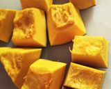 めんつゆ楽々♪かぼちゃと厚揚げの挽き肉煮作り方1写真