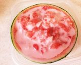 材料３つ♪練乳すいかシャーベット♪作り方3写真