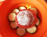 夏野菜彩りトマトバーグ☆ズッキーニ作り方5写真