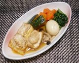 厚揚げの肉詰めと野菜の煮付け作り方4写真