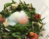 ルッコラと温泉卵☆胡麻ドレ豆腐サラダ作り方8写真
