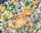 三種の野菜と合挽き肉のガーリックライス作り方9写真