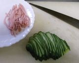 野菜の麺パート２　糸瓜の冷やし中華風作り方4写真