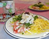 野菜の麺パート２　糸瓜の冷やし中華風作り方5写真