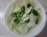 胡瓜とキャベツのピリ辛胡麻和え作り方1写真