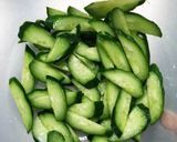 大葉香る、中華クラゲと胡瓜和え作り方1写真