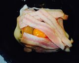 簡単朝食！ベーコンエッグホットサンド作り方1写真