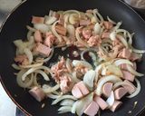 5分レシピ★ツナと魚肉ソのニンニクパスタ作り方3写真