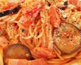 ナスとベーコンのトマトソースパスタ作り方5写真