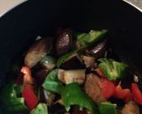 夏野菜と豚肉のにんにく生姜味噌炒め☆作り方5写真