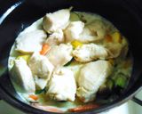 ストウブ鍋でチキンフリカッセ～豆乳入り作り方8写真