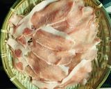簡単!ヘルシー!豚しゃぶ肉をザルで蒸す!作り方3写真
