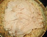簡単!ヘルシー!豚しゃぶ肉をザルで蒸す!作り方5写真