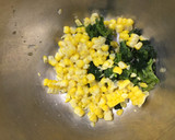 とうもろこしとほうれん草の卵焼き作り方1写真