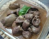 鶏レバーとハツの甘辛煮。作り方5写真