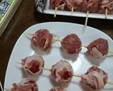 豚肉巻きトマト串作り方3写真
