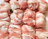 肉汁じゅわっ☆揚げないピーマン豚巻きカツ作り方2写真