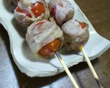 豚肉巻きトマト串作り方5写真