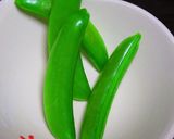 タコとスナップエンドウのにんにく炒め作り方1写真