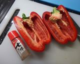 感激!「パプリカ」で真紅のマグロ刺身完成作り方1写真