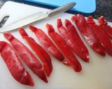 感激!「パプリカ」で真紅のマグロ刺身完成作り方4写真