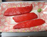 感激!「パプリカ」で真紅のマグロ刺身完成作り方9写真