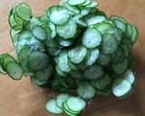 らっきょう酢で簡単！キュウリの酢の物作り方1写真