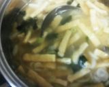 油揚げと長ネギとわかめのお味噌汁作り方4写真