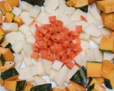 野菜だけのかぼちゃサラダ作り方2写真