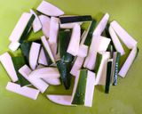 ズッキーニとパプリカのトマト煮作り方1写真