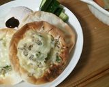 餃子の皮でいりことチーズピザ作り方2写真