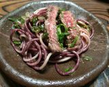 激旨！ランプ肉の冷製赤ワインパスタ作り方3写真