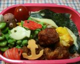 水族館遠足に☆イルカショーのキャラ弁♡作り方7写真