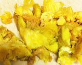 エコ☆かぼちゃのワタとニラのお味噌汁作り方1写真