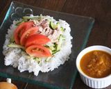 シーチキンと夏野菜のライスサラダ風カレー作り方4写真