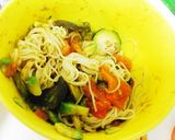 素麺で夏野菜とサーモンのカッペリーニ風♪作り方4写真