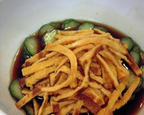 母の味☆胡瓜と薄焼き卵の酢の物作り方4写真