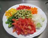 夏野菜の簡単彩りサラダ作り方1写真