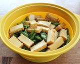 レンジで、モロッコいんげんと厚揚げの煮物作り方3写真