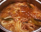 辛ウマ！手を汚さず6分温玉豚キムチうどん作り方6写真