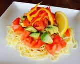 簡単♡サーモンと美味しい仲間の冷製パスタ作り方7写真