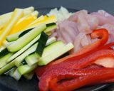 鶏むね肉と夏野菜の炒め物作り方1写真