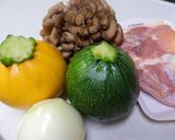 ご飯がすすむ！ズッキーニと鶏肉のうま炒め作り方1写真