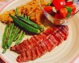 グリルパンで焼くだけ 和牛さがりと野菜編作り方5写真