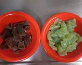 生きくらげと刺身こんにゃくの梅ポン酢和え作り方2写真