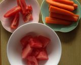 低速ジューサーでカラフル夏野菜ドリンク作り方2写真