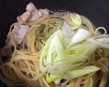 豚肉とネギの柚子胡椒パスタ作り方3写真