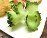 鮮やか緑色～胡瓜のふちどりリボン作り方15写真