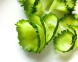 鮮やか緑色～胡瓜のふちどりリボン作り方11写真
