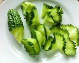 鮮やか緑色～胡瓜のふちどりリボン作り方10写真